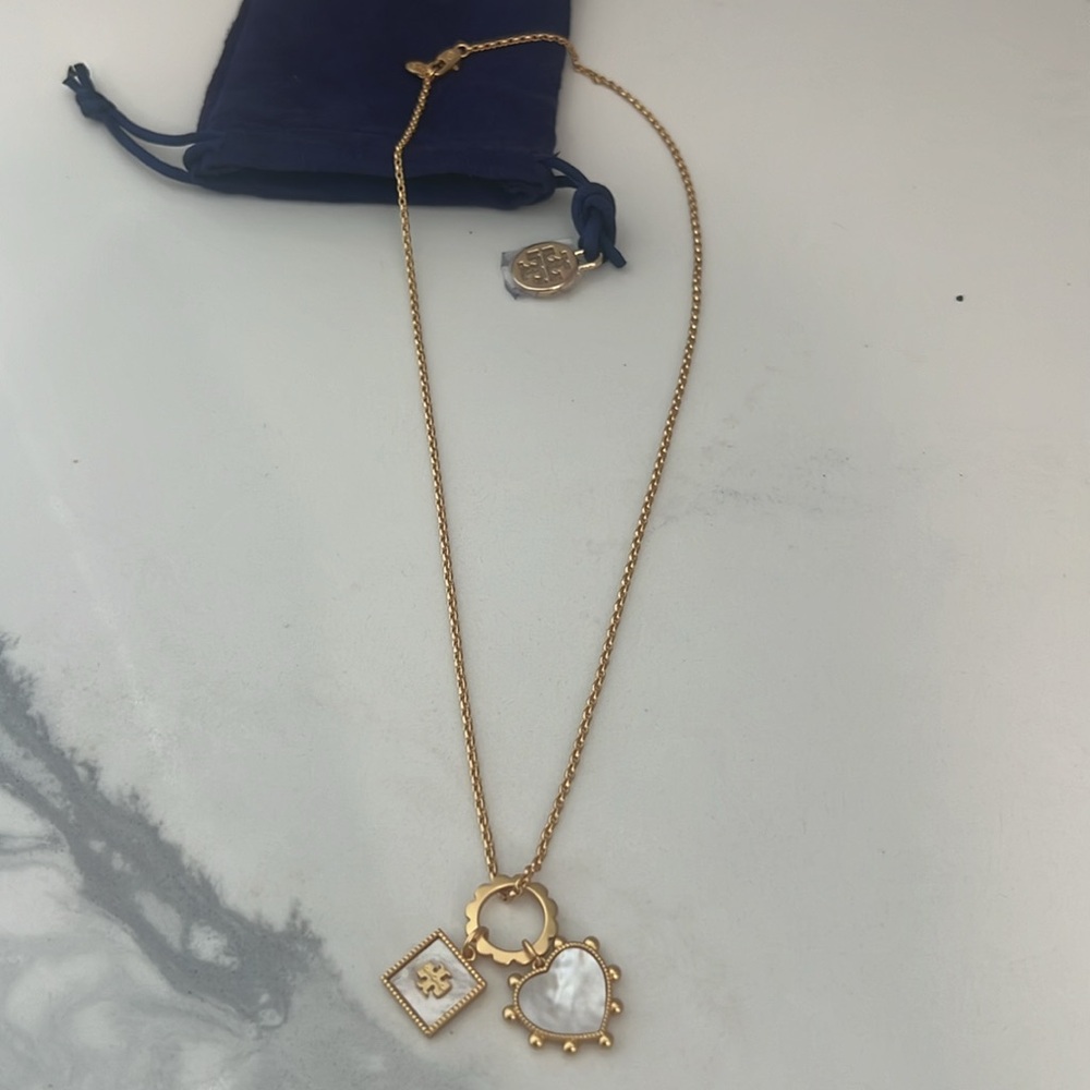 Tory Burch Heart & Square Necklace - Picture 10 of 16